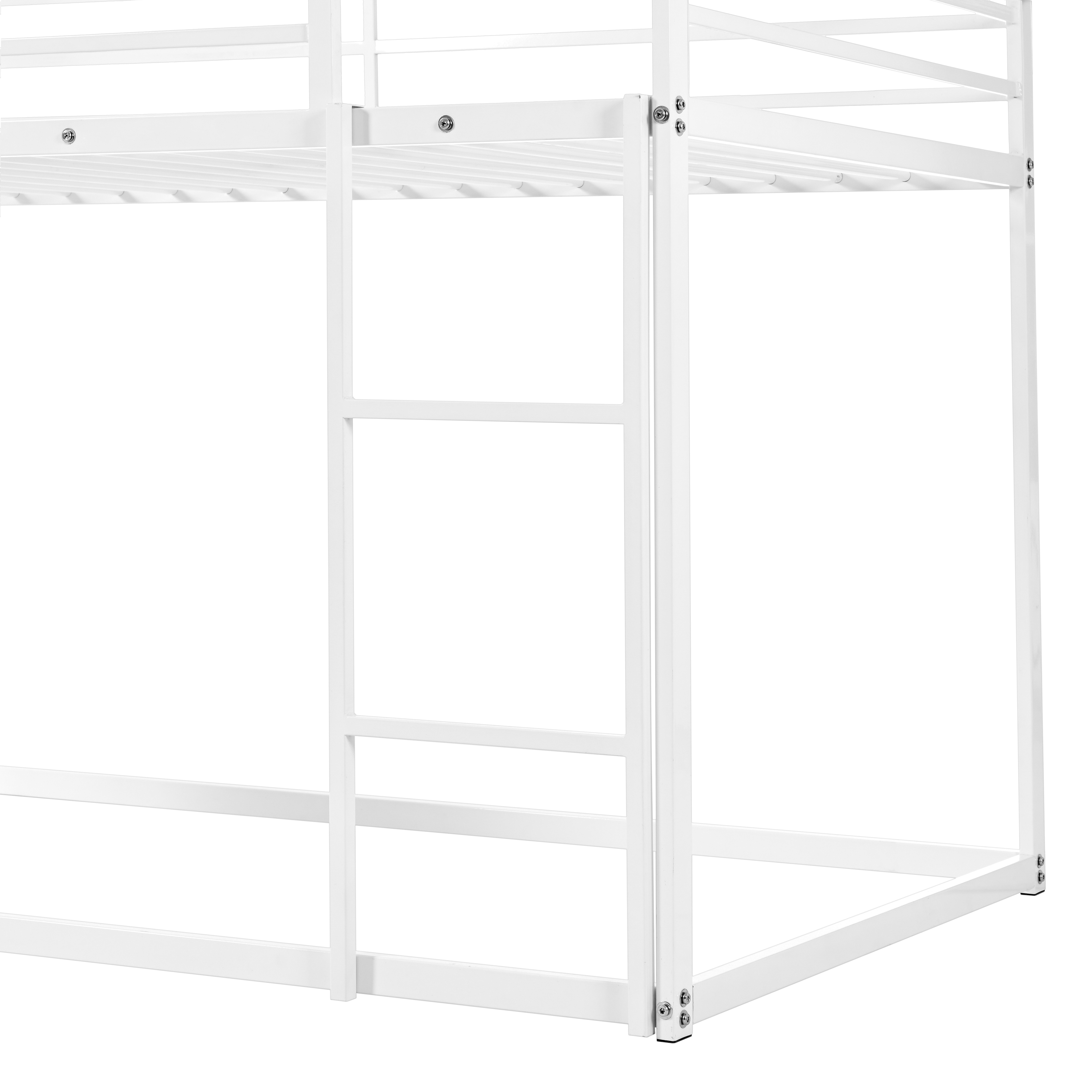 Twin Over Twin House Bed With Ladder And Slider, House Bed, Bunk Bed_voghion.com